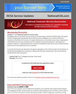 NCSA email banner ad
